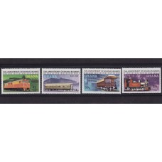 GAMBIA TRENES FERROCARRILES SERIE COMPLETA DE ESTAMPILLAS NUEVAS MINT